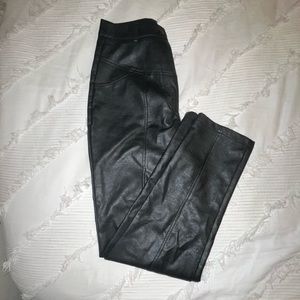 Leather Straight Leg Pants